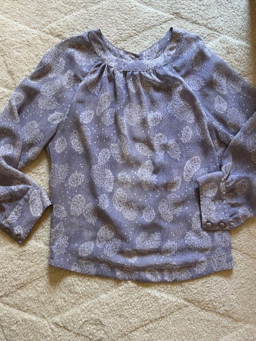 Topshop Women's Purple and Grey Blouse